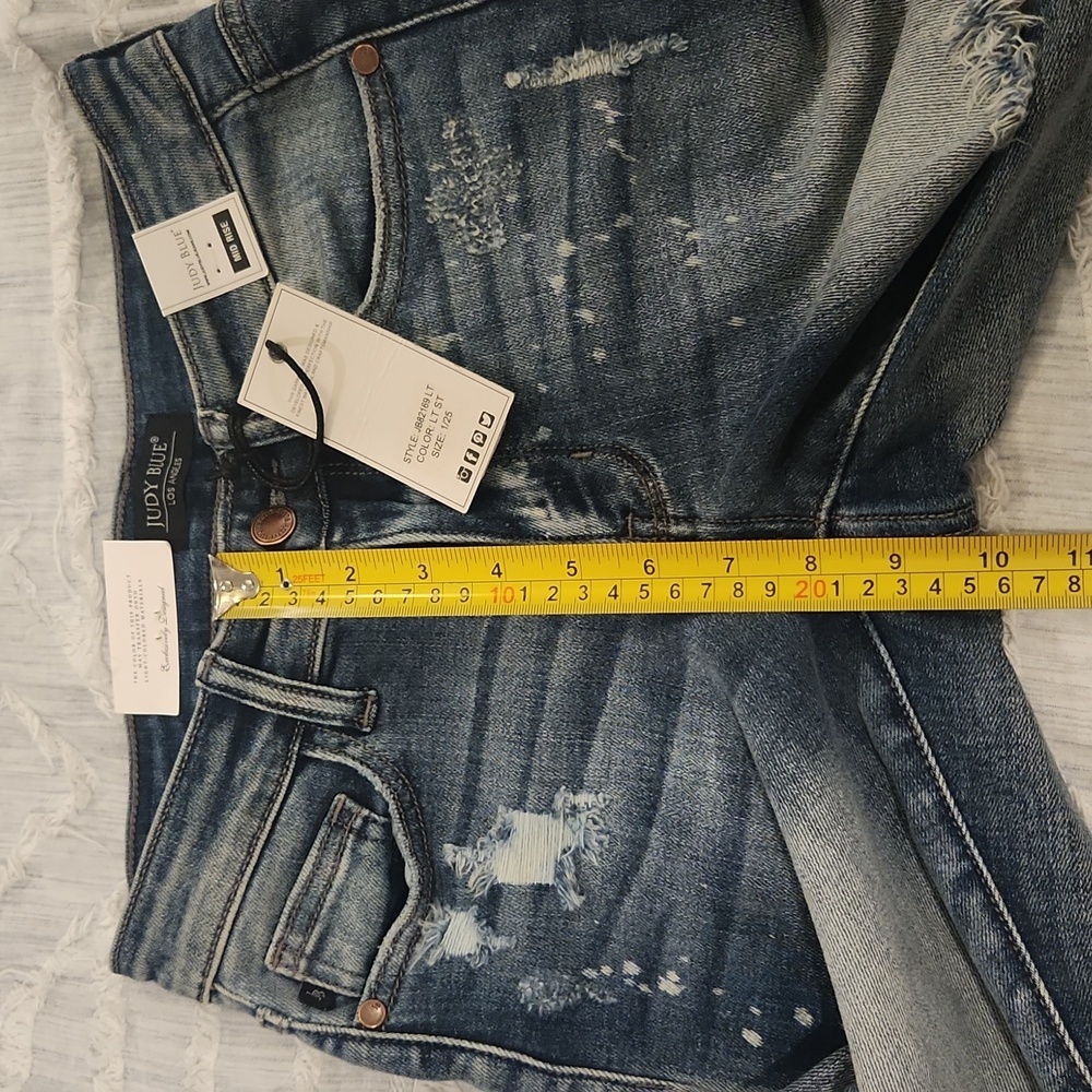Judy Blue Skinny Distressed Blue Jeans Size 1/25, New With Tags! - Picture 10 of 11